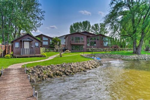 Eau Galle House | Lakefront Eau Galle Home w/Hot Tub & Fire Pit