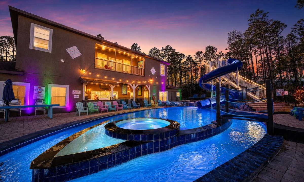 Clermont House | Lakefront Estate · Pool & Waterslide · Sleeps 45