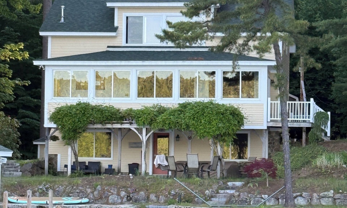 Alton Bay House | Lakefront Sandy Beach Private Dock Fire Pit Views Peaceful
