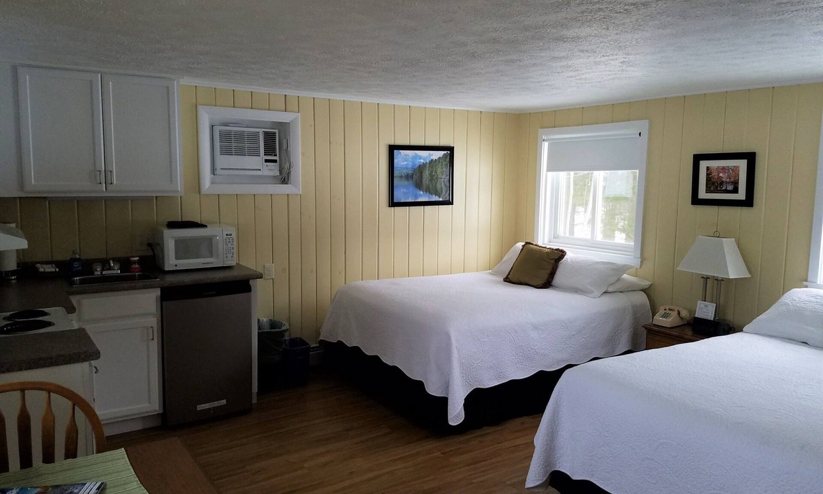 Dryden Apartment | Lakefront Studio w/ Kayaks, Porch & Kitchen on Wilson Lake, ME