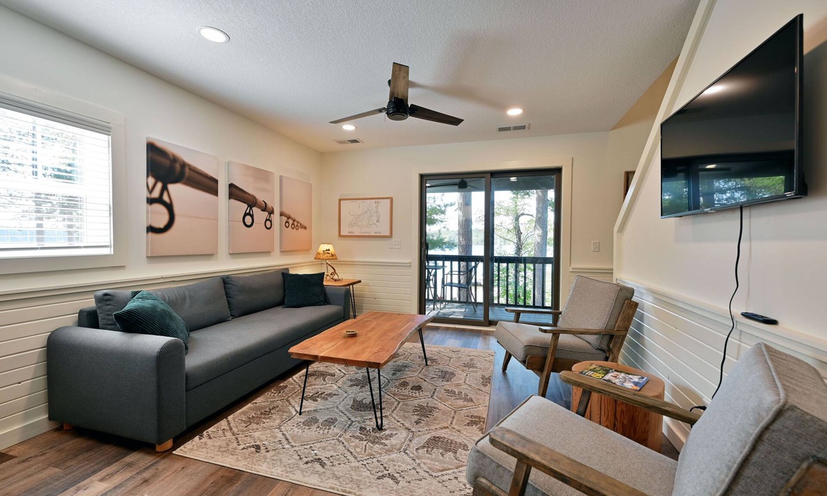 Webb Lake Condo | Lakeside Kayaking Bear Condo: Beach, Sauna, Club Room, Private Balcony