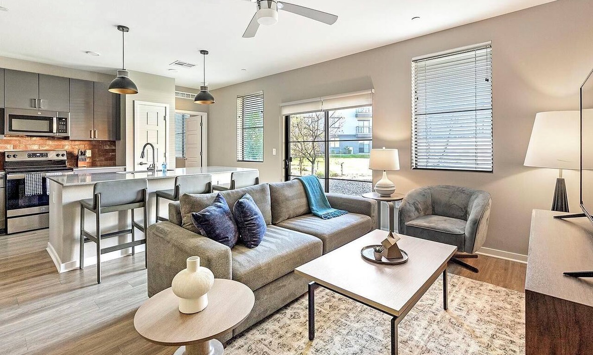 Warehouse District Apartment | Landing | Modern 2BD, Game Room, Rooftop Lounge