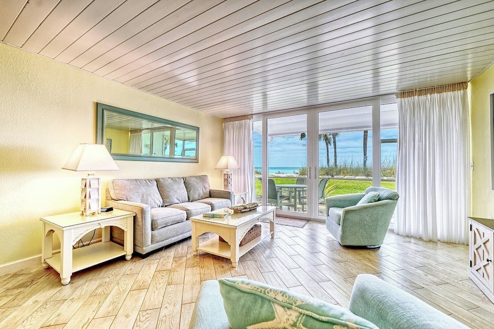 Longboat Key Apartment | LaPlaya 105B-Relax on the balcony and watch the dolphins swim by!