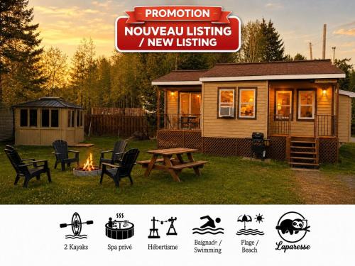 Sainte-Lucie-des-Laurentides House | Le Procrastineux, private hot tub and beach, kayaks