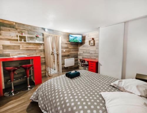 Montmuzard Apartment | Le Studio A à Dijon CHU, Extérieur et Pièce commune
