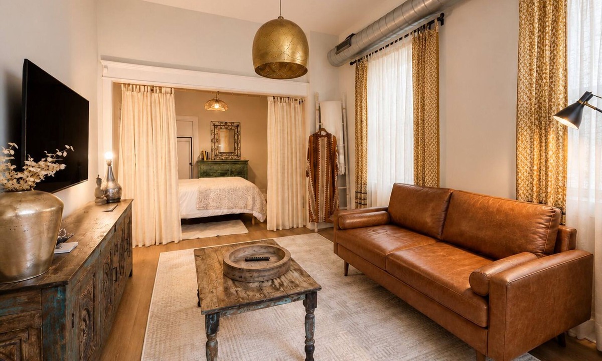 West Mount Airy Apartment | Light-Filled Boho Studio Alcove Retreat in Philly’s Best Neighborhood