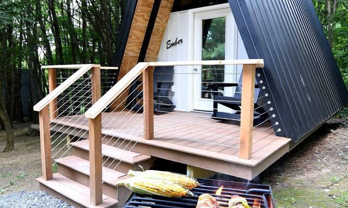 Bristol Hills House | Lovely A-Frame Cabin on an Incredible Campground for a Peaceful Glamping Escape in Canandaigua, New York