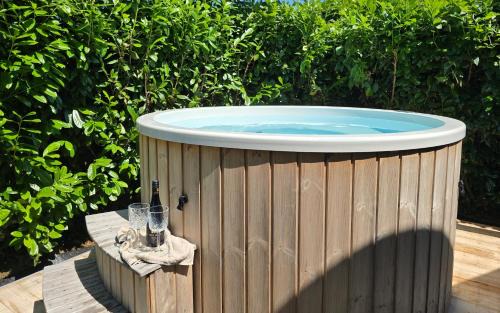 Schin op Geul House | Luxe Tinyhouse Saffraan met privé hottub