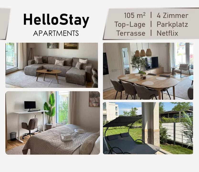 Mainz-Bingen Apartment | Luxuriöses 4-Zimmer-Apt im Boho-Stil I Top-Lage I Familienfreundlich I Terrasse I Küche I Netflix I Kostenloser Parkplatz I 105 m2