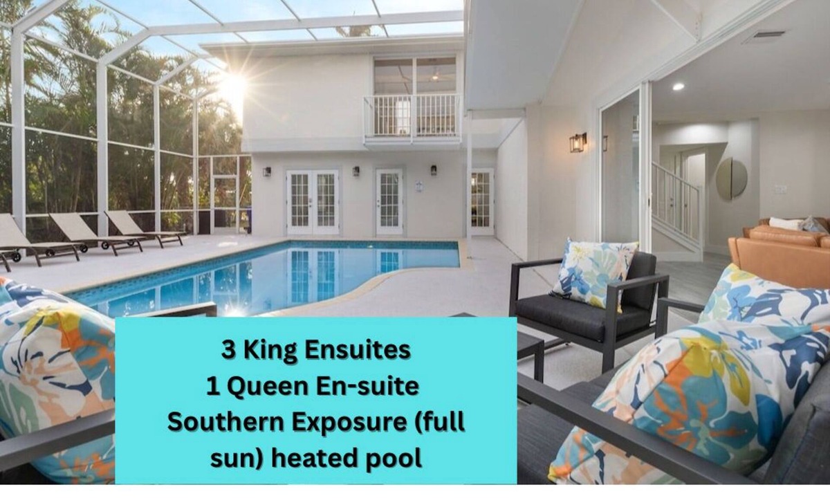 Sun Terrace House | Luxury 6BR Naples Retreat with private Pool. Beach, & 5th Ave Just Minutes Away!