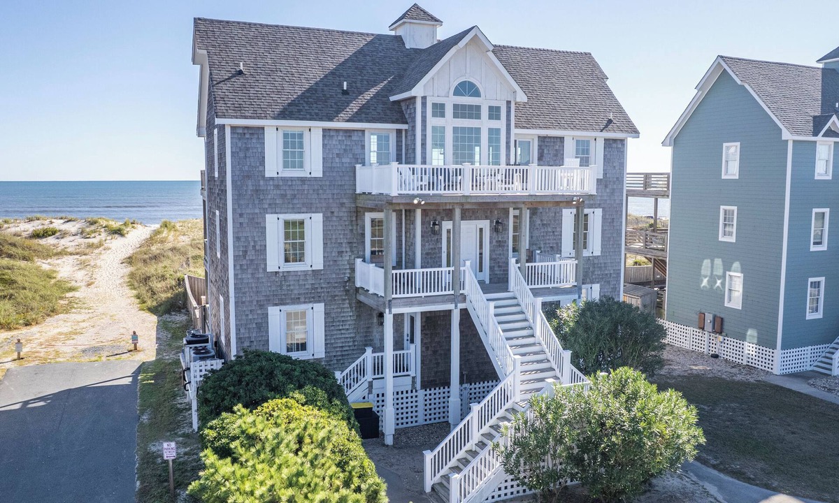 Frisco House | Luxury 8 bed Oceanfront Home with Pool, Hot Tub & Game Room!