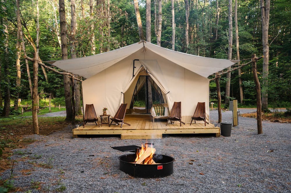 Corinth House | Luxury Canvas Group Glamping Tent | Adirondacks in Corinth, NY