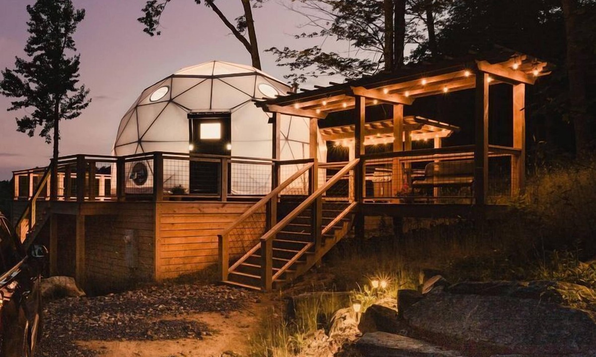 Mars Hill Cabin | Luxury Geodesic Mountain Dome with Hot Tub in the Vero Mountains, North Carolina