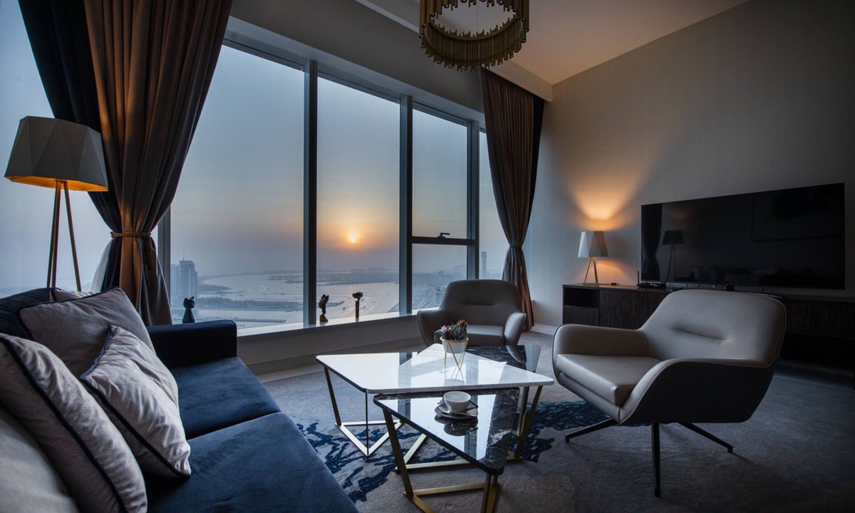 Dubai Media City Apartment | Maison Privee - Chic Coastal Escape w/Sea Views on Palm Entry