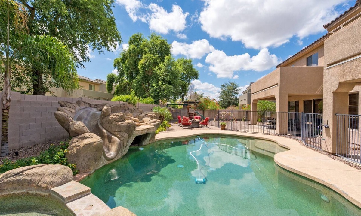 Power Ranch House | Make a Splash in Gilbert | 6BR, Private Pool, Waterslide, Playground & Games | Bell Bank Park