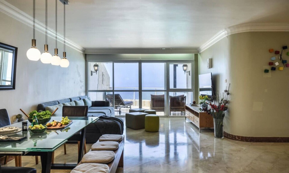 Netanya Apartment | Mamad Netanya Panoramic Sea-View 4BR Apt