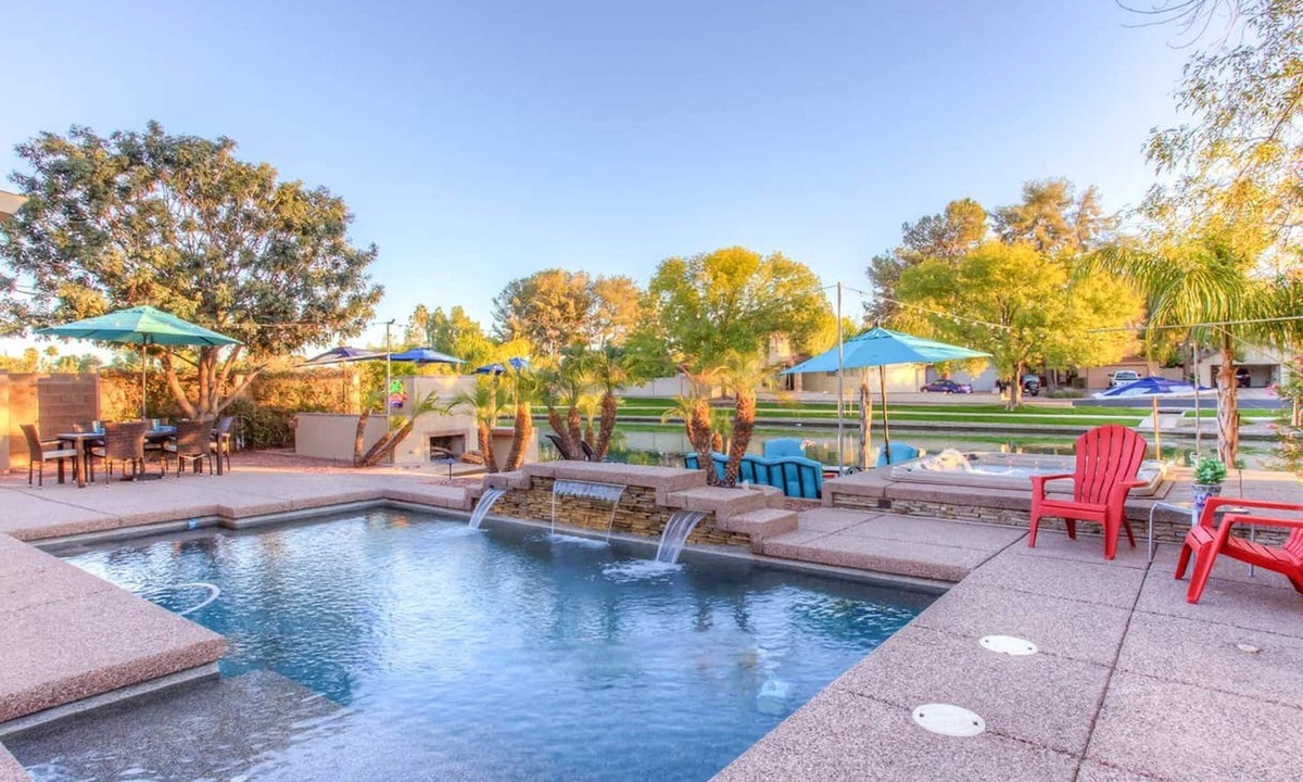Dobson Ranch House | Mesa Lake Front House With Pool and Hot Tub!