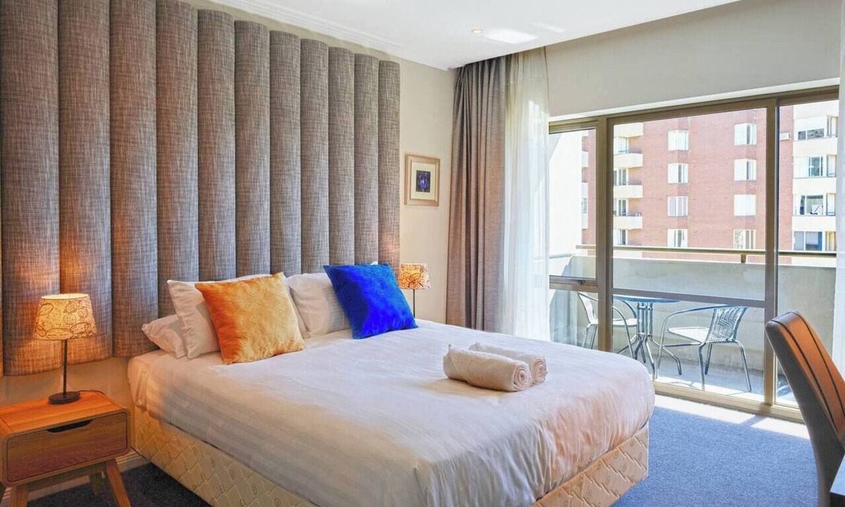 Chinatown Apartment | Metropolis Queen Studio with Indoor Pool and Balcony