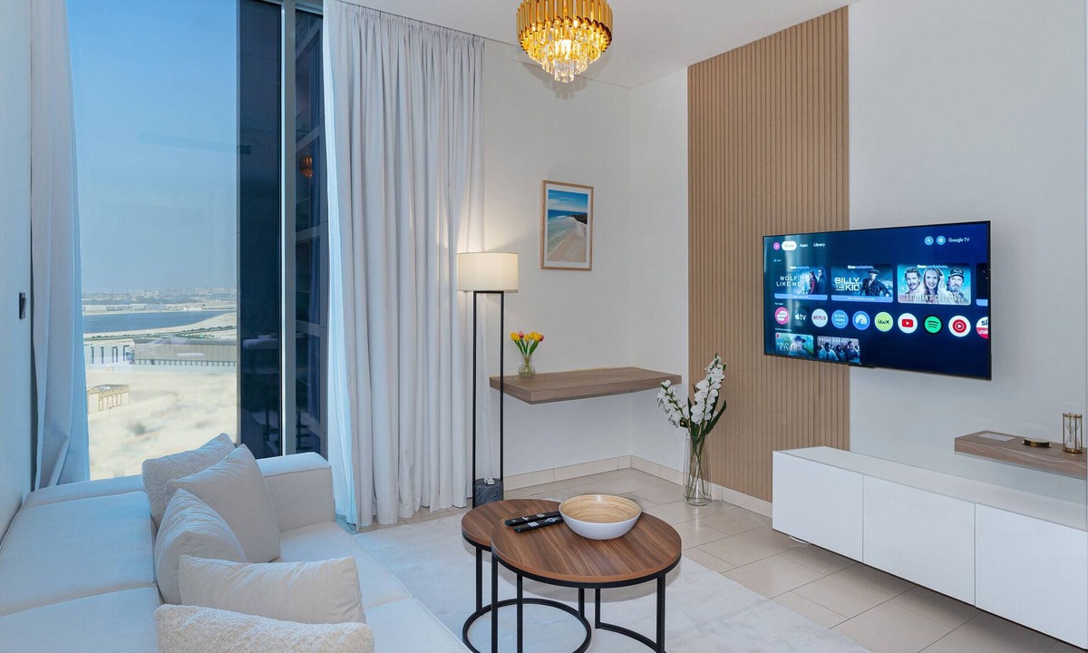 Nad Al Sheba Apartment | Modern 1BR Oasis in Sobha Creek Vista A, MBR