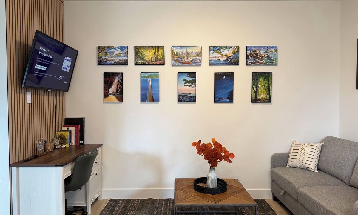 Langford Apartment | Modern 1BR Suite | Laundry, Workspace, Private Entry