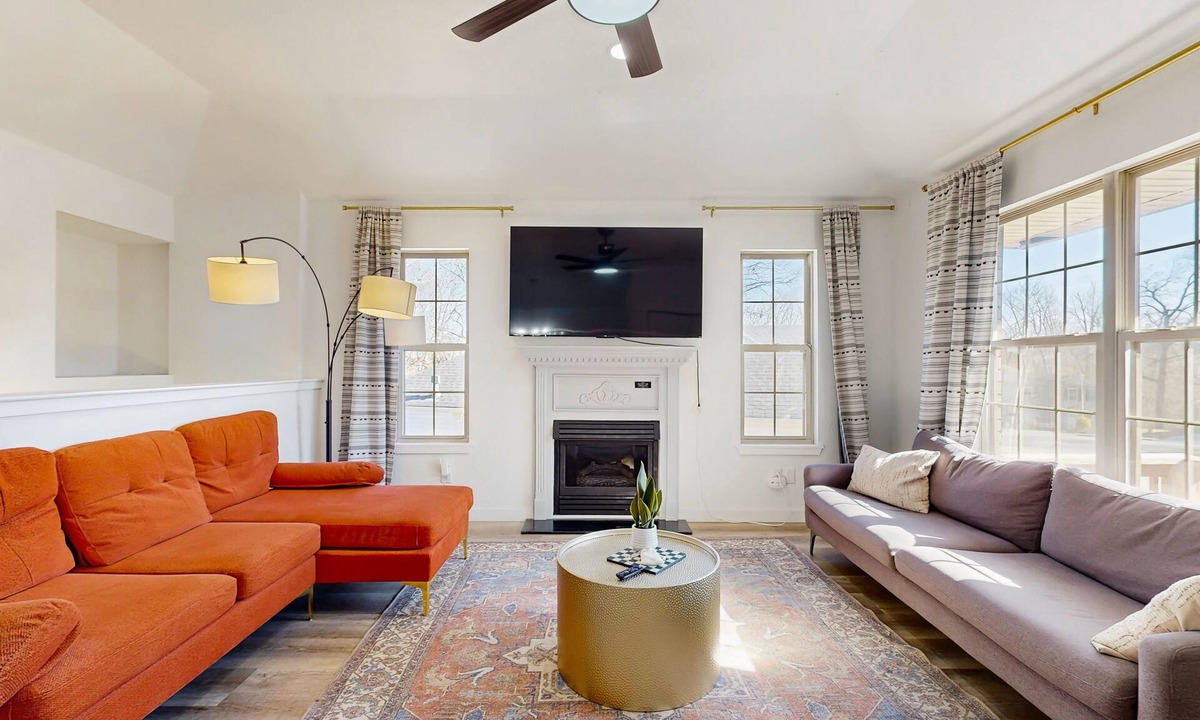 Bentonville House | Modern Boho Duplex with Private Pool and Access to World-Class Bike Trails