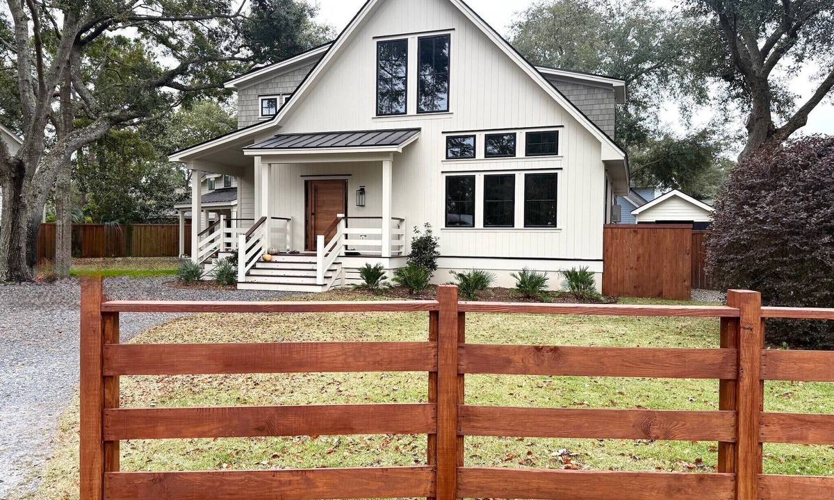 Old Village House | Modern Coastal Compound w Pool + Cottage in Old Village Fire Pit Screened Porch