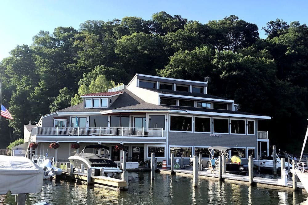 Macatawa House | Modern Lakefront Loft with Private Deck at Eldean Shipyard near Macatawa, Michigan