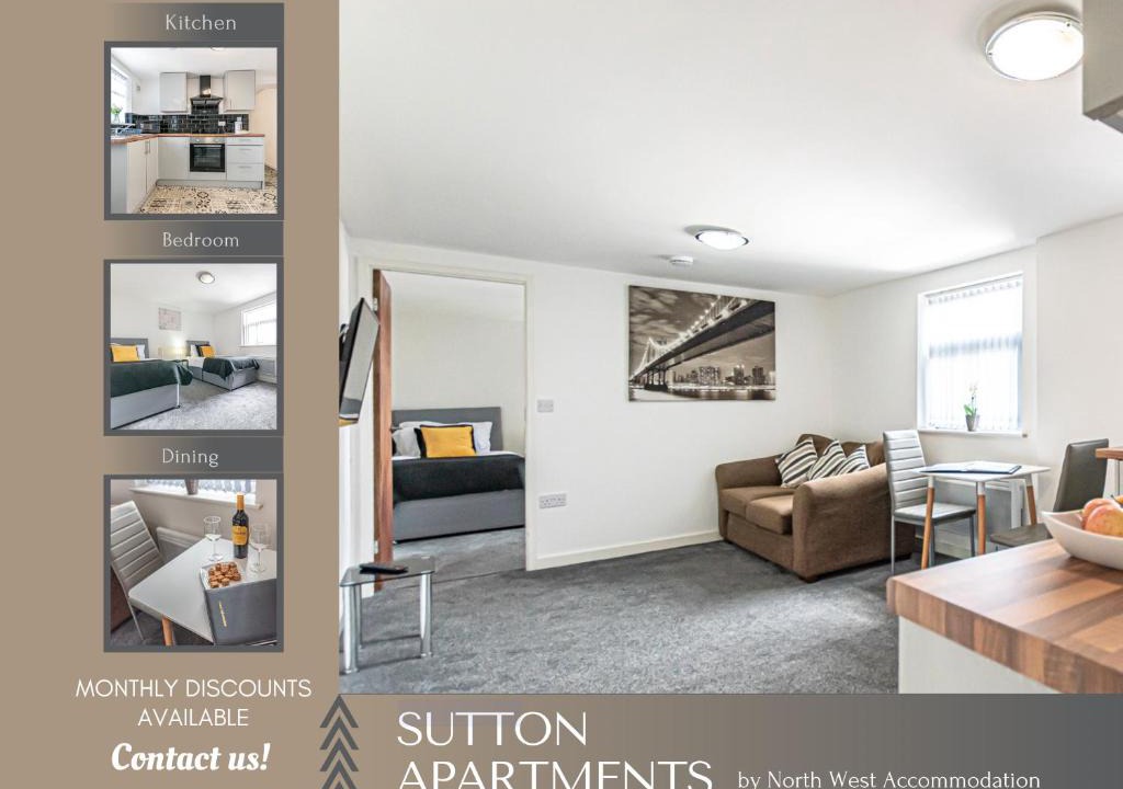 St Helens Apartment | Modern Serviced Apartments in St Helens with Free WiFi Ideal for Leisure or Work Stays by North West Accommodation