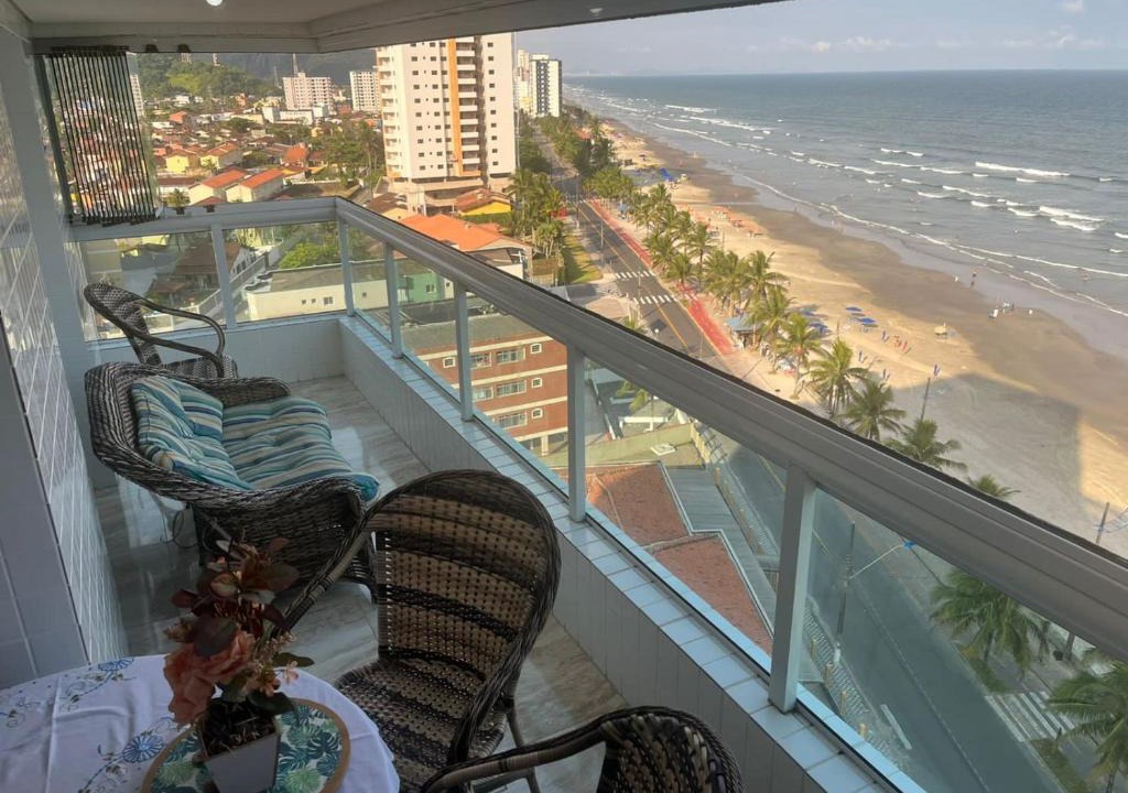 Mongagua Apartment | Mongaguá com vista para o Mar pé na areia