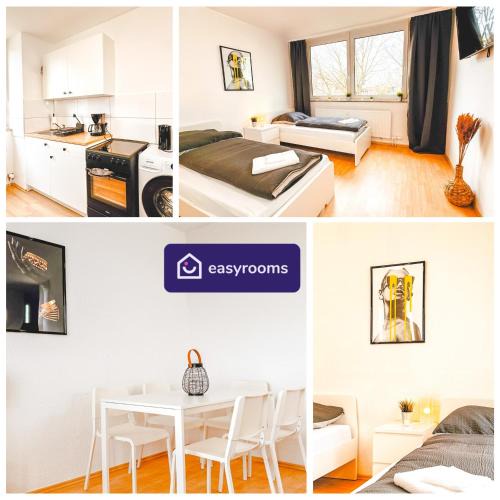 Hustadt Apartment | Monteurwohnung mit Balkon und Wohnzimmer