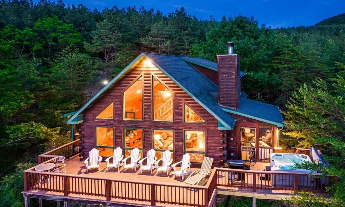 Old Fields Cabin | Mountain Cabin w/40 Acres, Hot Tub, FirePit & More