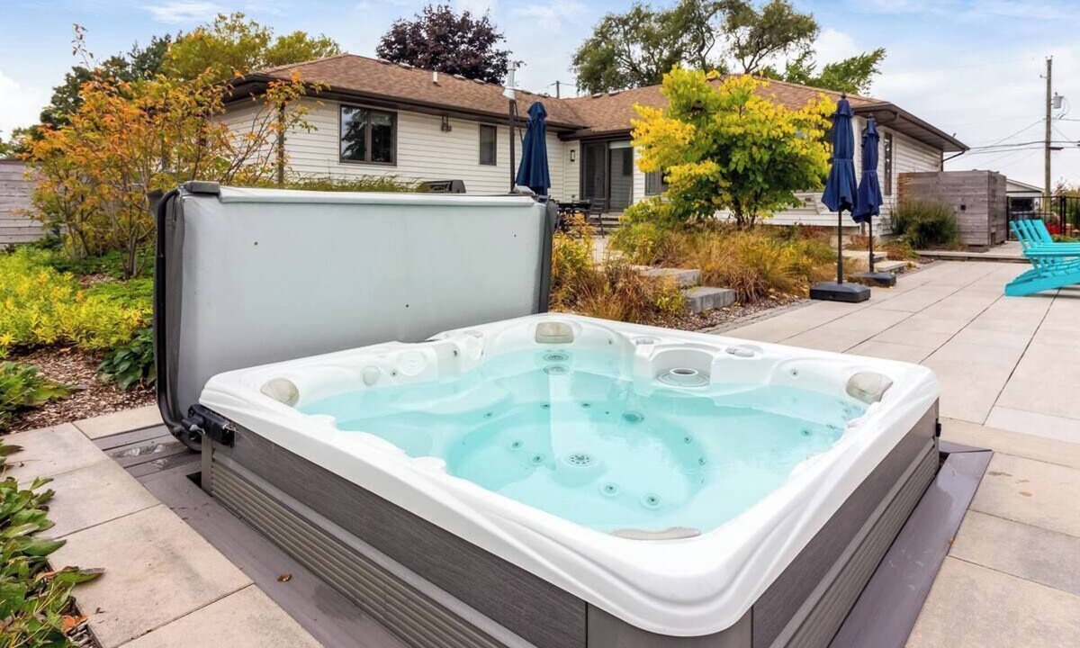 South Haven House | New! Spacious Beachfront Home with Pool & Hot Tub