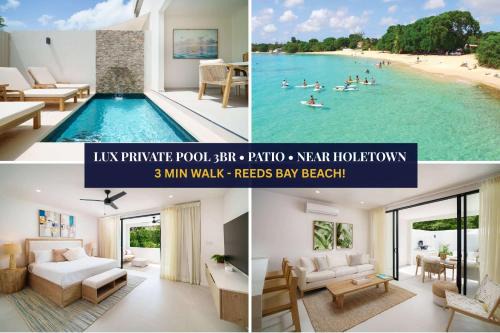 Lower Carlton House | New Stylish 3BR with Private Pool ! Walk to Beach