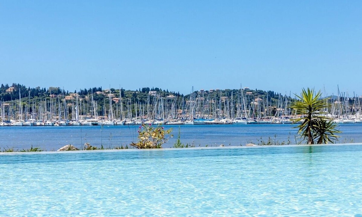 Kontokali Villa | New Waterfront Villa - Private Pool, Amazing View of Gouvia Marina & 2 Minutes Walk to a Sandy Beach