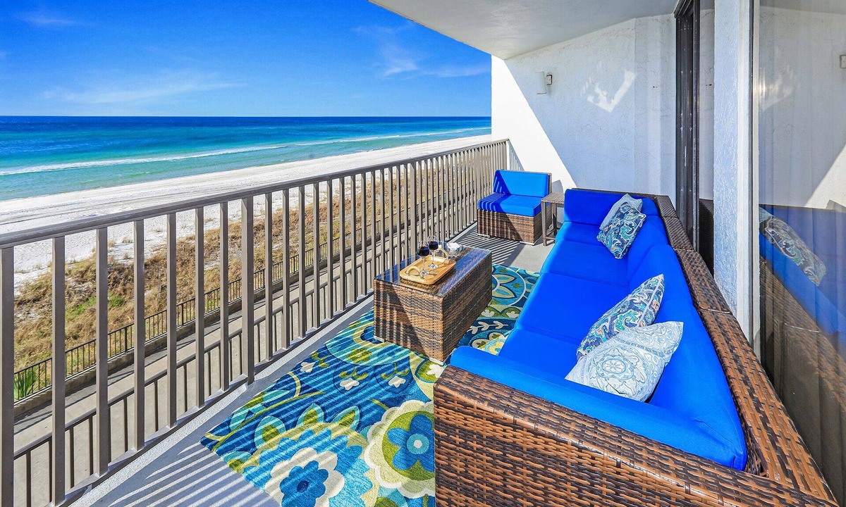 West Panama City Beach Condo | OCEAN FRONT! Private Beach-Heated Pool-HotTub-Beach Chairs included!