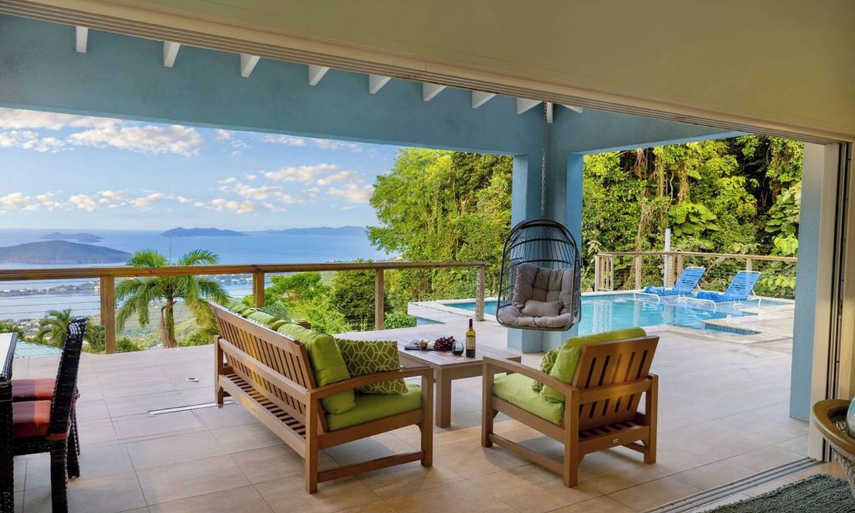 Estate Caret Bay House | Ocean View Retreat- Mountain Top, Heated Pool, Generator