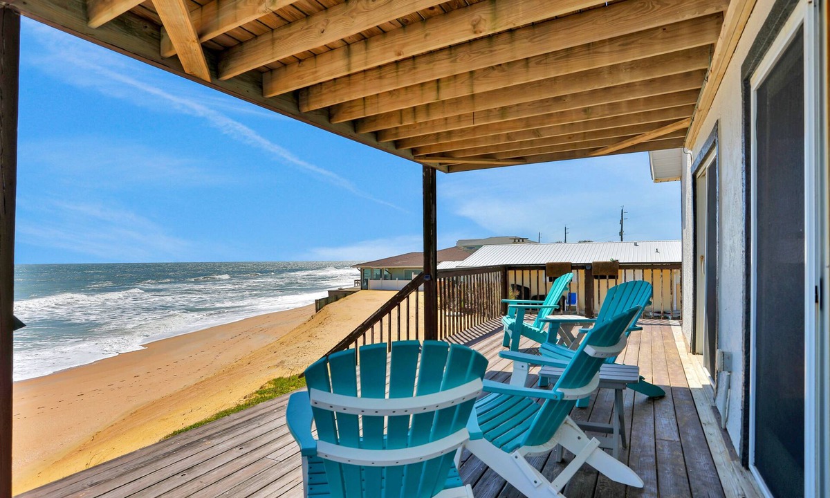 Painters Hill House | Oceanfront 3-Story Flagler Beach Home with Deck, Fireplace, Pets OK