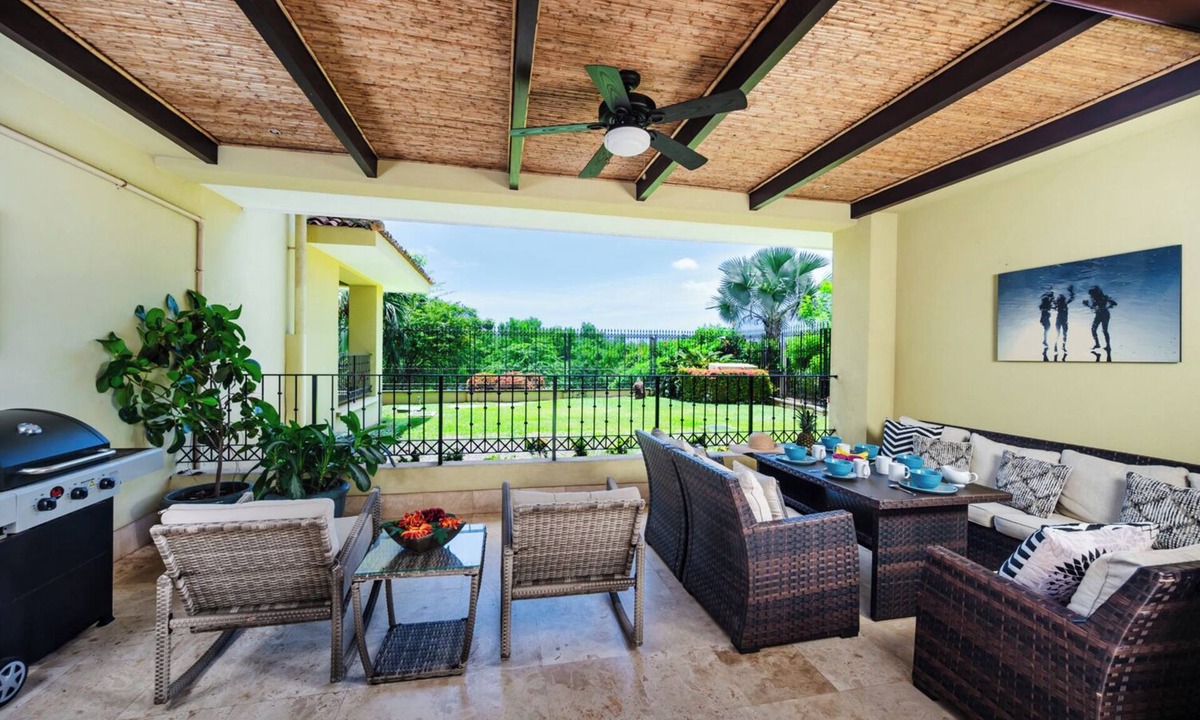 Playa Langosta Apartment | Oceanfront Beach Home with Pool and Hot Tub, Private deck and BBQ - Great for Families! - Walk to Town