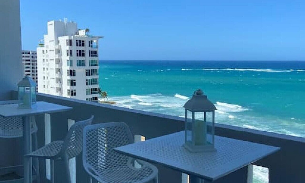 Condado Apartment | Oceanfront + Pool + Beach + Ocean View Balcony