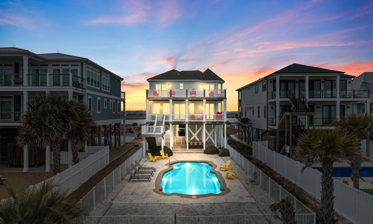 Oak Island House | Oceanfront, Pool, Elevator, Pet & Event Friendly!