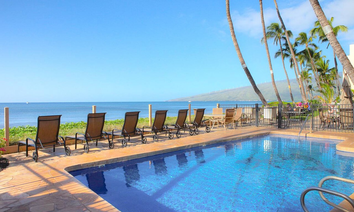 Kihei Condo | OCEANFRONT RESORT- It's Whale Season -Kihei Sands Beachfront Condo-A12