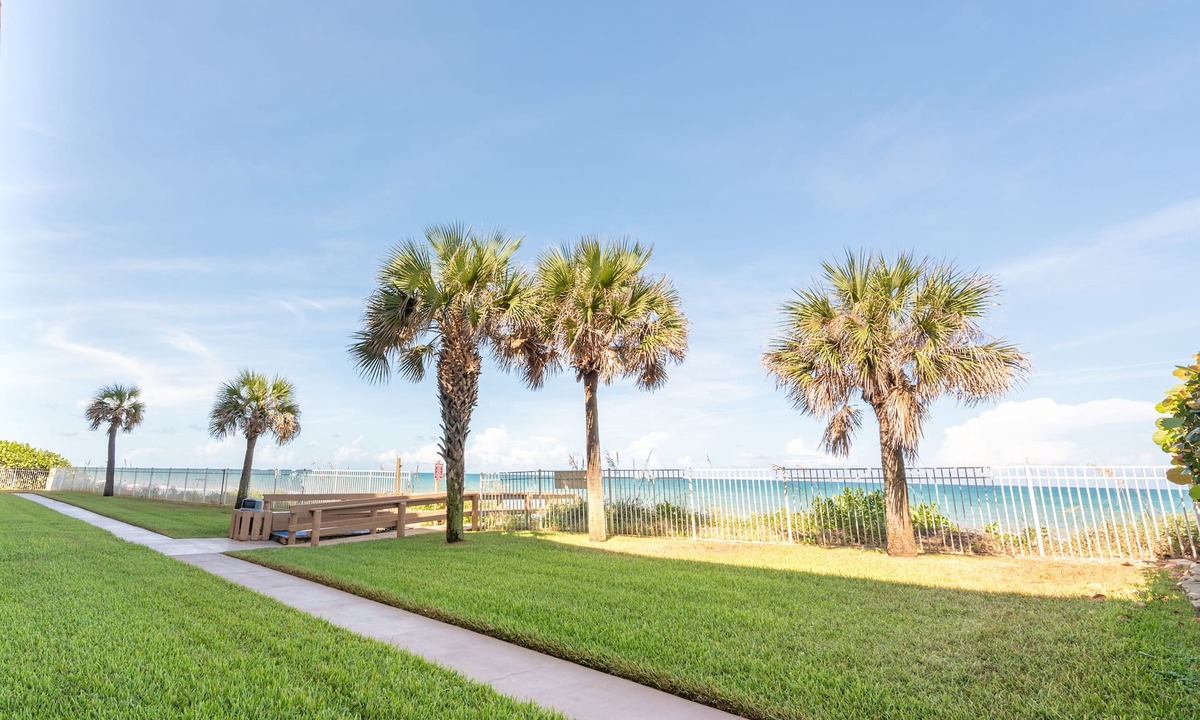 Indian Harbour Beach Condo | Oceanfront Condo Steps to the Beach Heated Pool Sleeps 6 Unit 103
