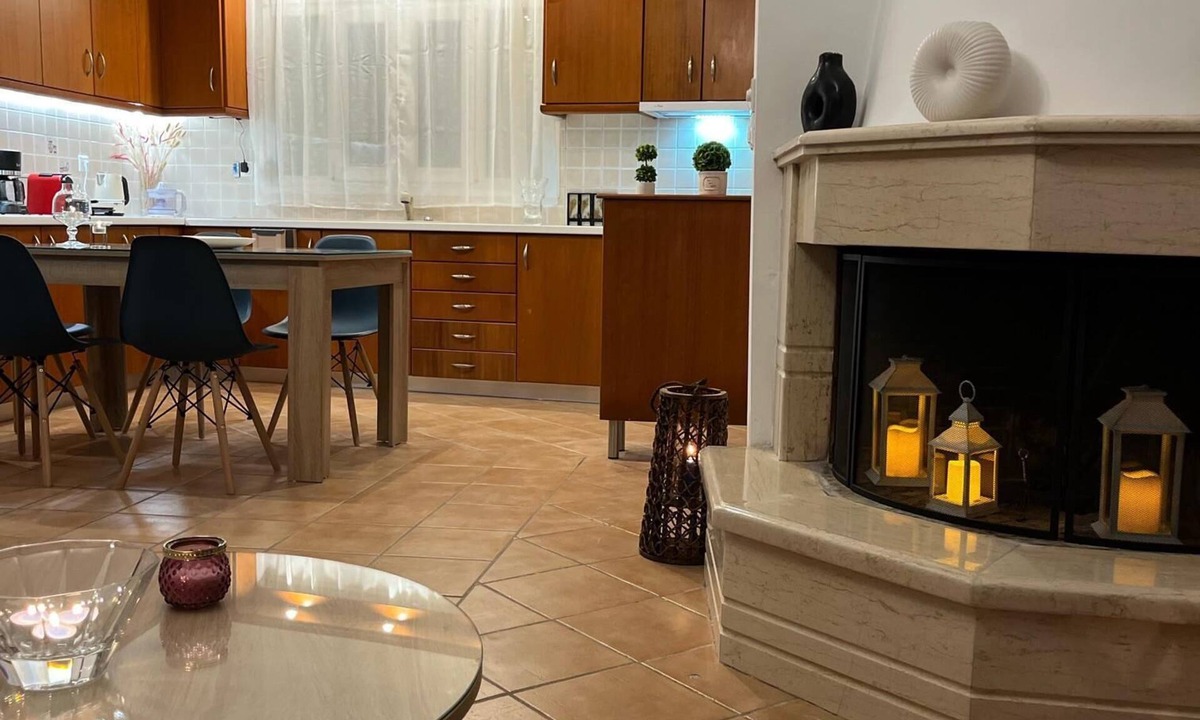 Agrilos Apartment | Olive Gem 2-Bed Apt Sleeps 4 with Fireplace