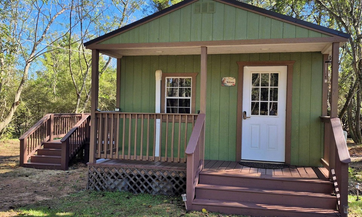 Evergreen Cabin | Owl's Nest, a rustic tiny house located 3.5 miles off I-65 in Evergreen, Alabama