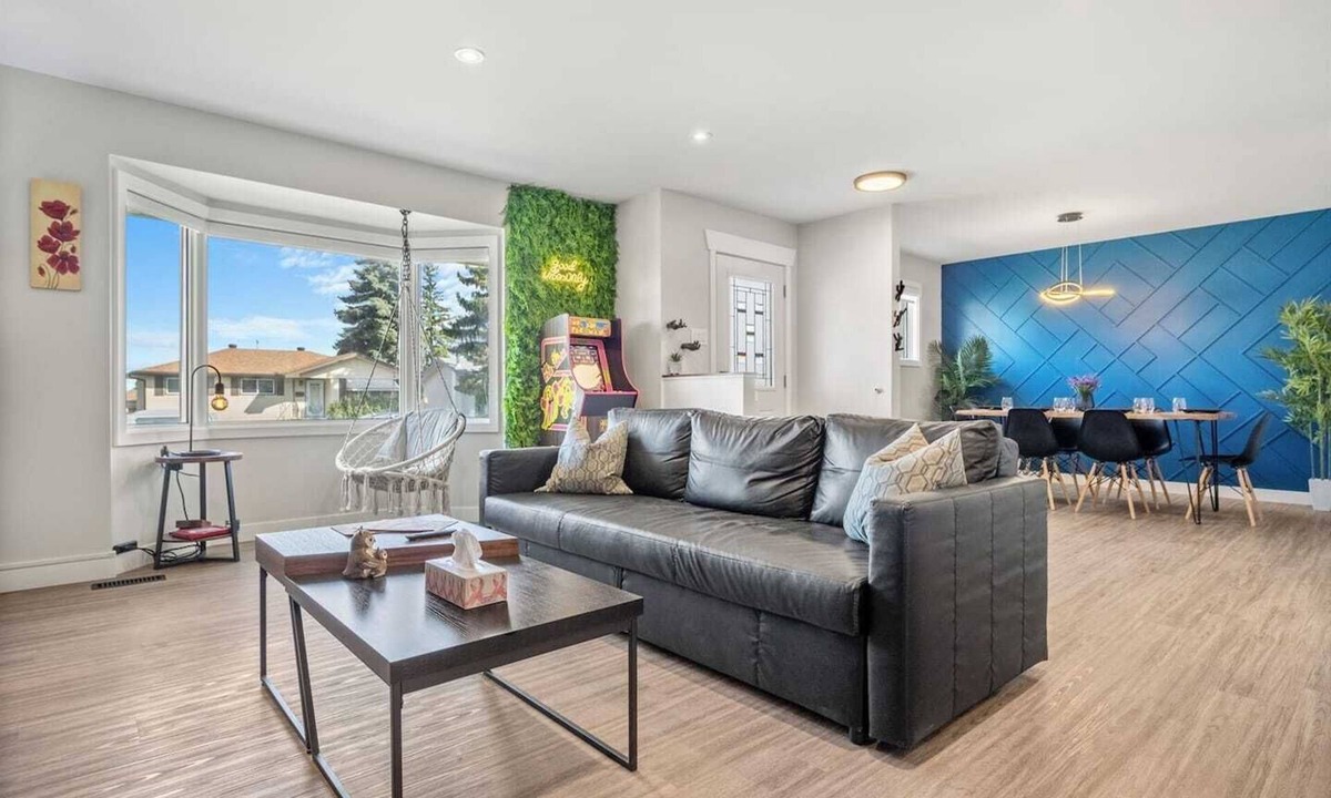 Northeast Edmonton House | Pac-Man fun, pet-friendly comfort, and cozy vibes near Downtown Edmonton