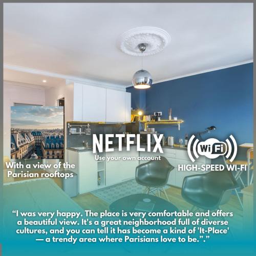 Quartier de la Porte-Saint-Denis Apartment | Paris Rooftop Views Cosy Separate Living Stay