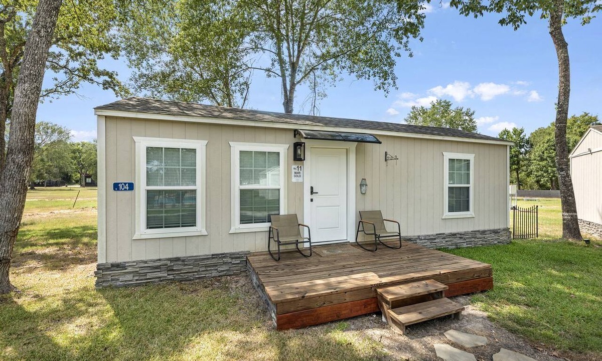 Waller House | Peaceful Luxury Bungalow Getaway with Pool, Goats & Firepits near Houston in Hempstead, Texas
