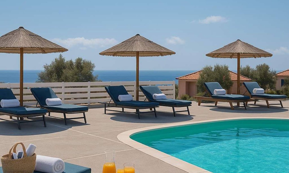 Ormos Koumeikon Apartment | Peaceful Studio Stay with Poolside Comfort and Style