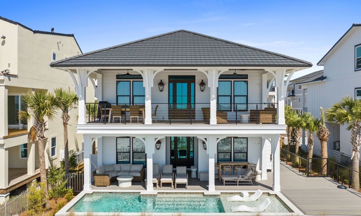Bay County House | Pearl: Beachfront, Private Saltwater Pool, Pet-Friendly, 3 Beachfront Suites, Sl