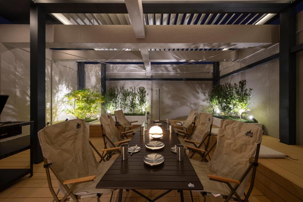 Tennoji Apartment | Personal Rooftop BBQ space! Shirakabanoyado - KI NO NOKI 白樺の宿 - 木の軒